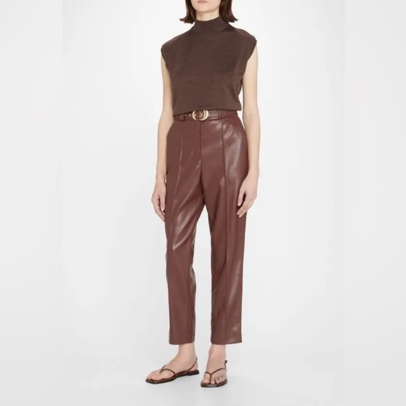 NWT Jonathan Simkhai- Pauline Faux Leather Pants. Size 12 - Picture 2 of 13